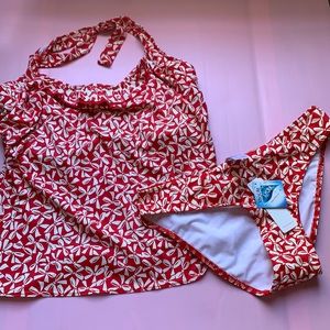 Freya Tankini Set! NWT! Red and White